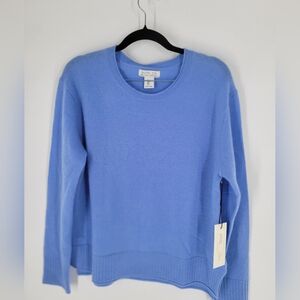 Rachel Zoe 100% 2-ply Cashmire Sweater Blue Size L New